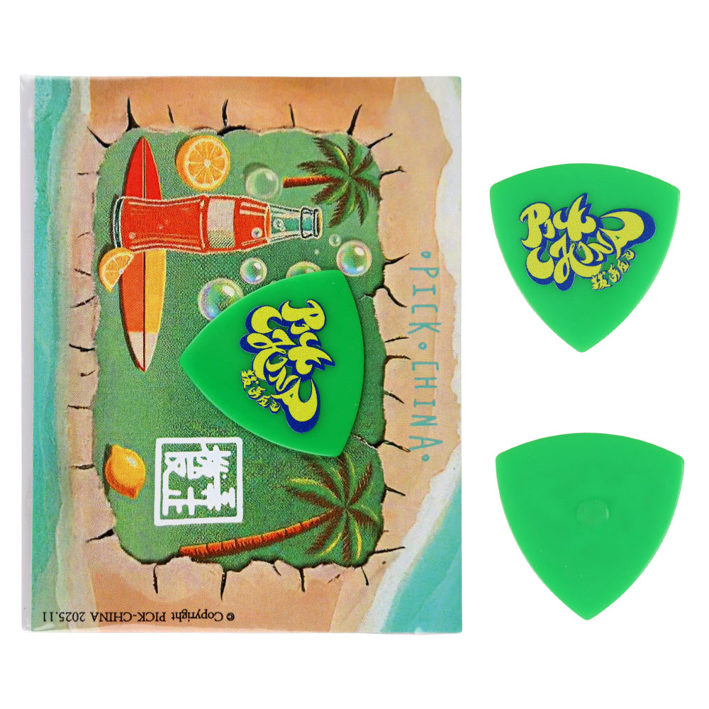 KIZAI サマー＆レトロデザイン 1.0mm トライアングル形 ギターピック 1枚入