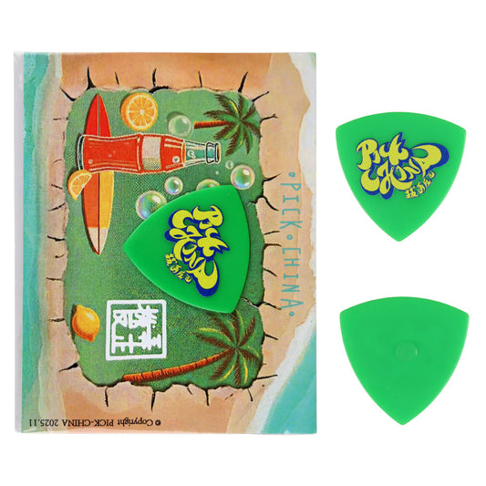 KIZAI サマー＆レトロデザイン 1.0mm トライアングル形 ギターピック 1枚入