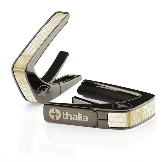 Thalia Capos ギター用カポタスト  Black Chrome Vintage Pearl Save the BeesTH-CB202-05