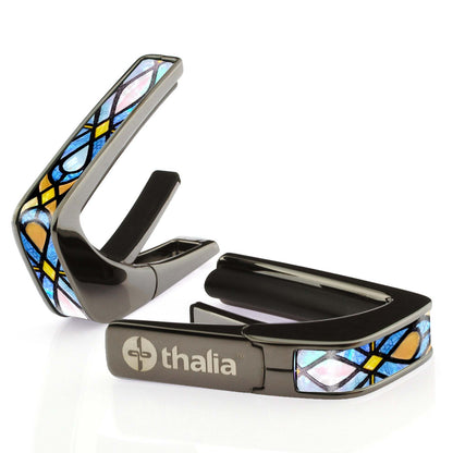 Thalia Capos ギター用カポタスト  Black Chrome avec incrustation de vitrail