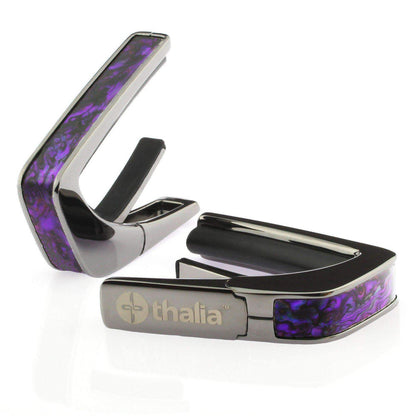 Thalia Capos ギターカポタスト Black Chrome  w/Purple Paua Inlay TH-CB200-PP