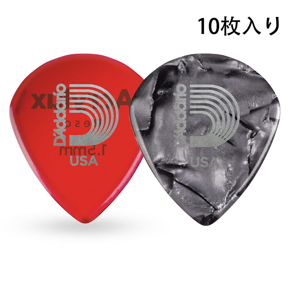 D'Addario Acrylux Jazz ピック 3AR7/3AN7 1.5mm 10枚入り