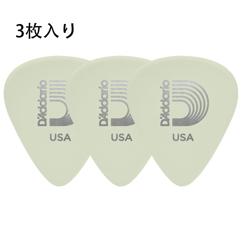 D'Addario Cellu-Glo Glow in the Dark ギターピック ティアドロップ 3枚入り