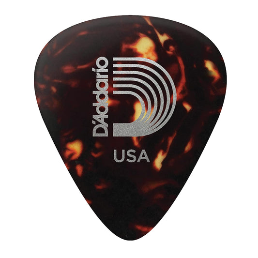 D'addario ダダリオ べっ甲柄セルロイドギターピック 4種類の厚さ 1CSH2/4/6/7 1枚入り