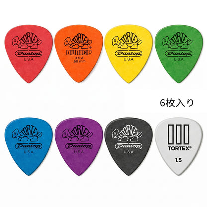 JIM Dunlop Tortex TIII べっ甲柄 III ティアドロップ ギターピック 462R 6枚入り