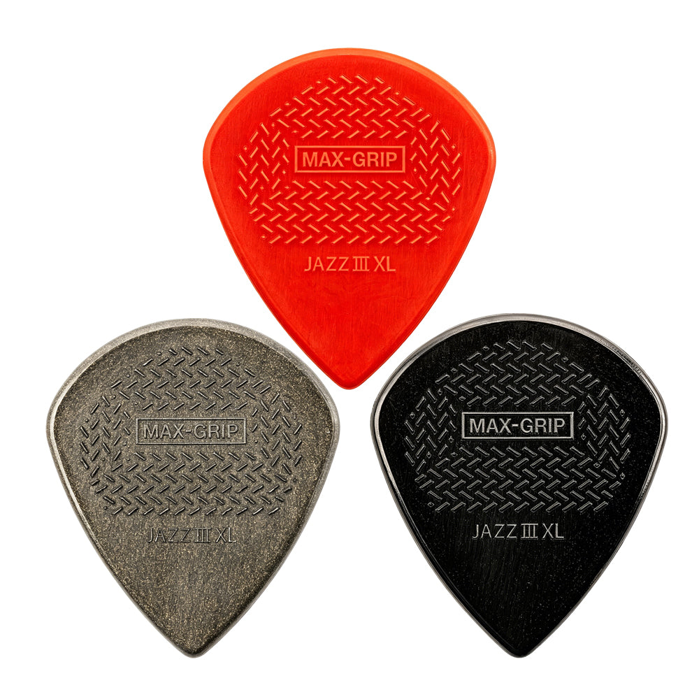 Jim Dunlop MAX-GRIP Jazz III XL ギターピック 1枚入り