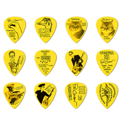 Jim Dunlop Paul Gilbert Tortex TIII ギターピック PG462R73 6種類のデザイン 各1枚