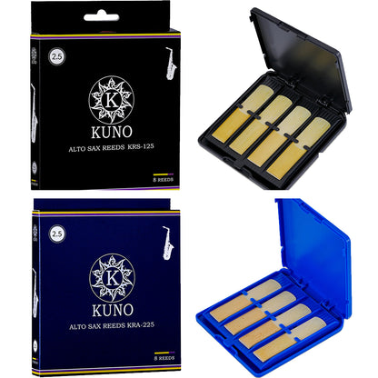 九野 くノ  KUNO アルトサックス用 ケーンリード 2.5号 8枚セット（専用リードケース・乾燥剤付き）