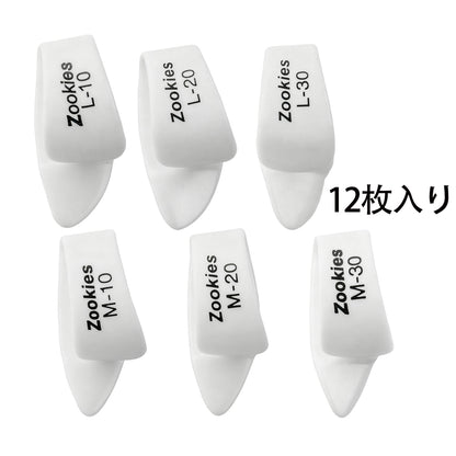 Jim Dunlop Zookies™ サムピック 10° / 20° / 30° Medium/Large 12枚入り