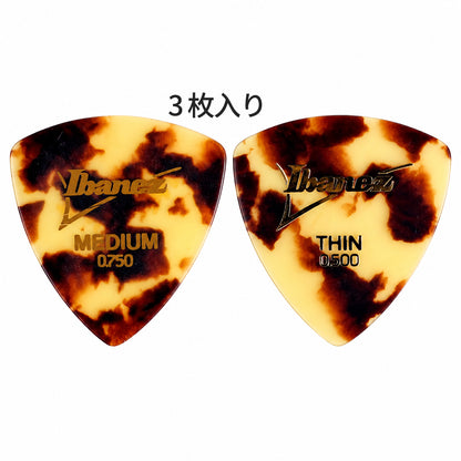 Ibanez 角丸トライアングルピック アンバー3枚セット 0.50/0.75mm