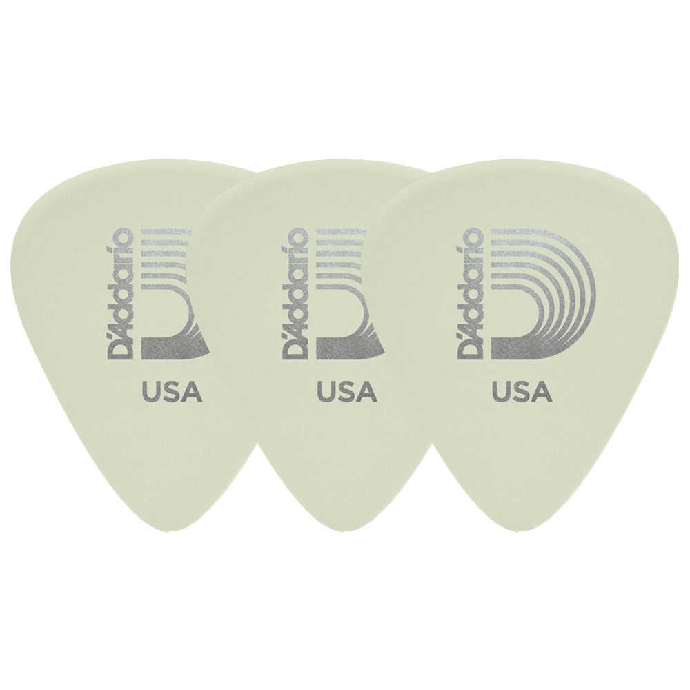 D'Addario Cellu-Glo Glow in the Dark ギターピック ティアドロップ 3枚入り